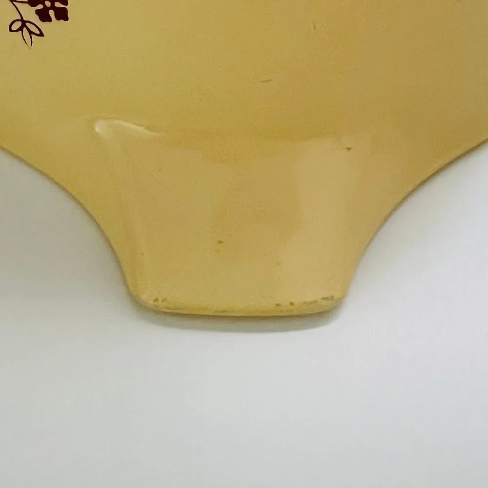 PYREX Cream Brown Trailing Flowers 475-B Casserole Dish 2.5 Qt